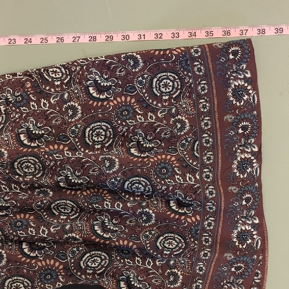 Garnet Hill Dress 3/4 Sleeve‎ size 6 Burgandy Paisley Print - Picture 12 of 12